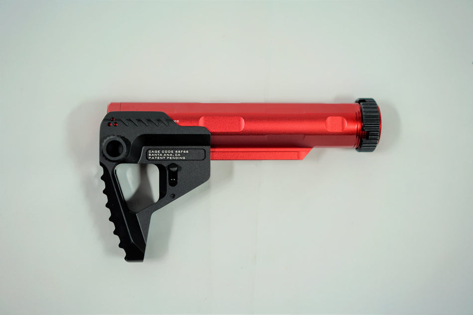 STRIKE INDUSTRIES BUTT STOCK BLACK AND RED