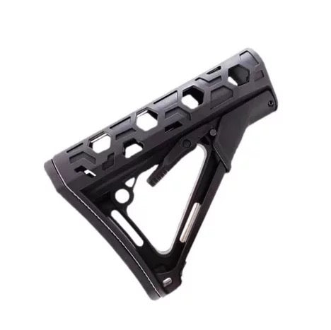 Black CTR HEX Butt Stock perfect for CQB builds perfect for M4/AR-15 platform AEG gel blasters.