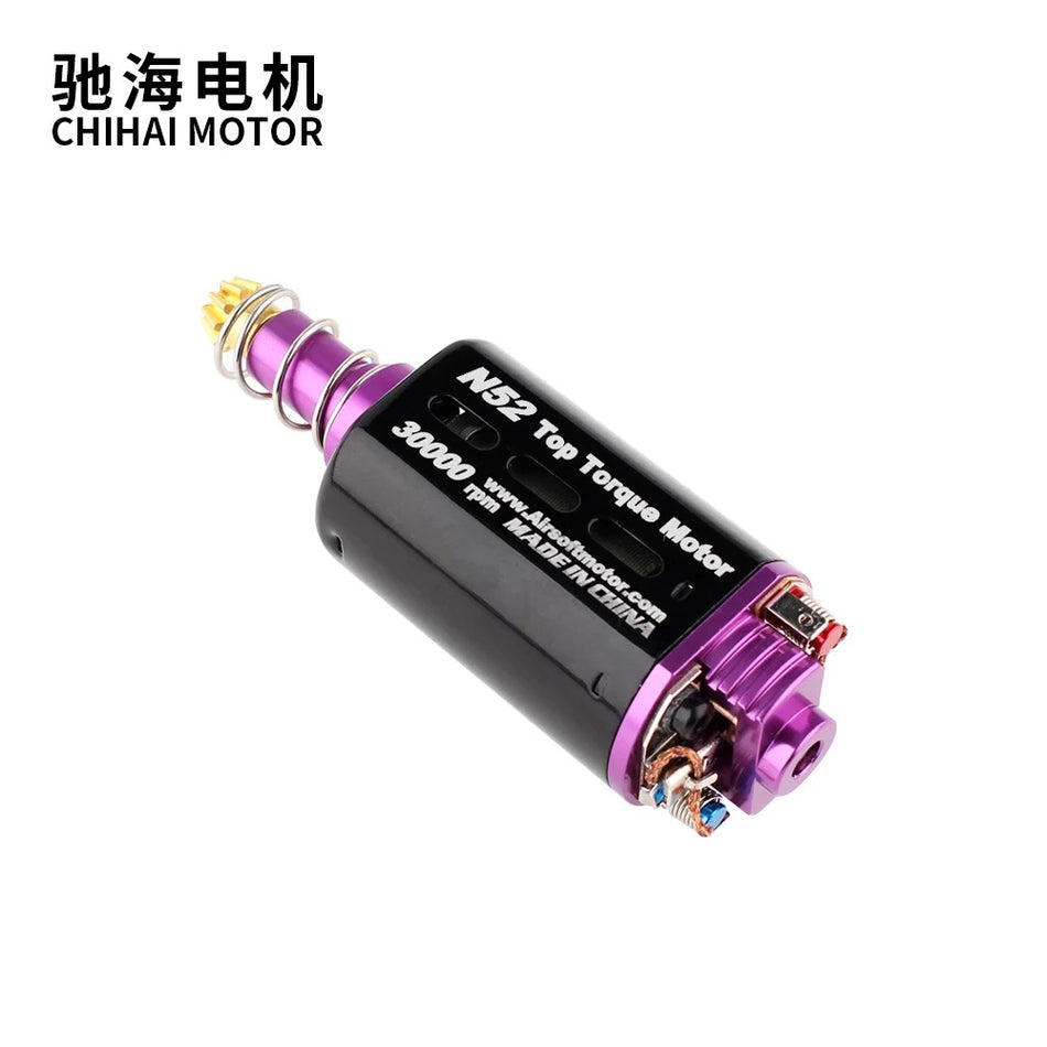 the best CHIHAI m180 LS N52 HIGH TORQUE 480 long gel ball gun rifle blaster motor that works great with M180 springs.