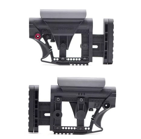 Black Tactical BD556 Butt Stock with adjustable cheek and butt plates perfect for M4/AR-15 platform AEG gel blasters