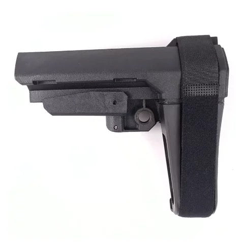 Black Tactical SBA 3 Butt Stock perfect for M4/AR-15 platform AEG gel blasters