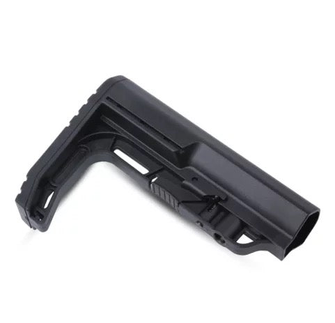 Nylon retractable stock perfect for CQB builds perfect for M4/AR-15 platform AEG gel blasters.