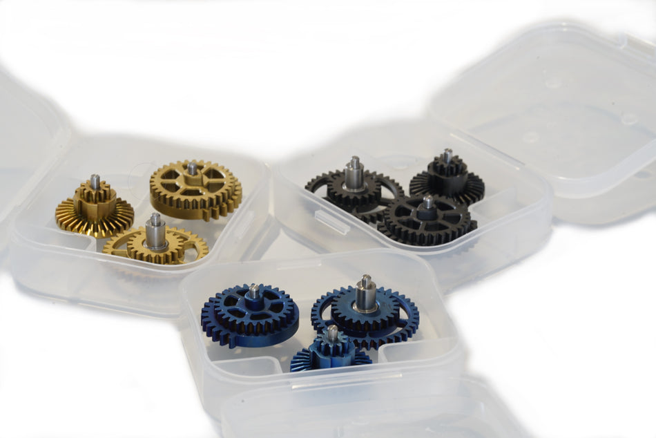 LIQUID CASTED TITANIUM PLATED GEARS